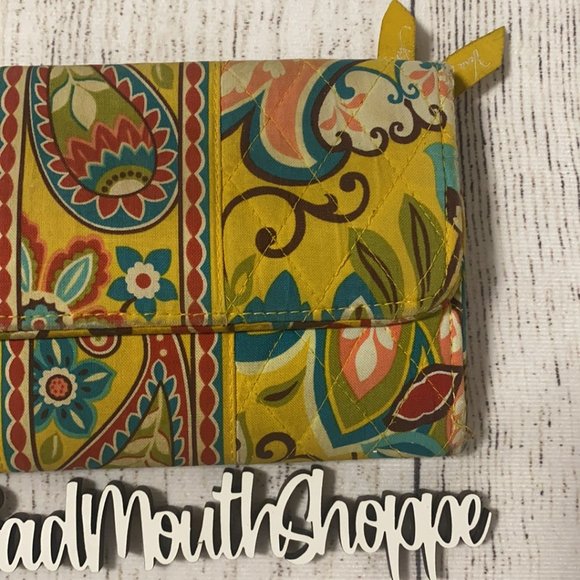 Vintage Vera Bradley Provencal Fall 2012 Trifold Magnetic Close Clutch Wallet - Picture 4 of 11